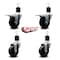Service Caster 3.5'' Hard Rubber Swivel 1-7/8'' Expand Stem Caster Set 2 Total Lock Brakes, 4PK SCC-EXTTL20S3514-HRS-2-S-2-178 - alternate 2